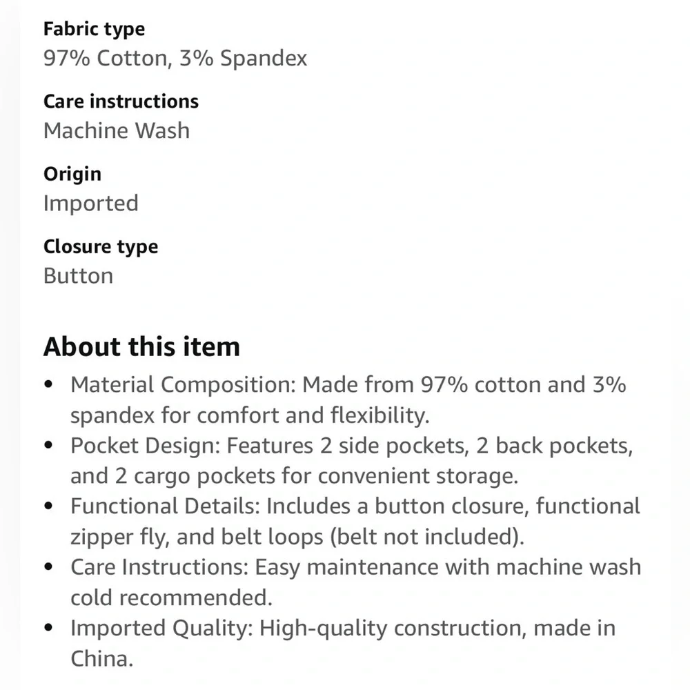 Blu Rock New York: Men's Flex-Stretch Cotton Cargo Pants Comfortable and Durable